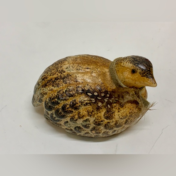 Mid Century Vintage Hand Painted Ceramic Quail Bird Figurine - Picture 16 of 16